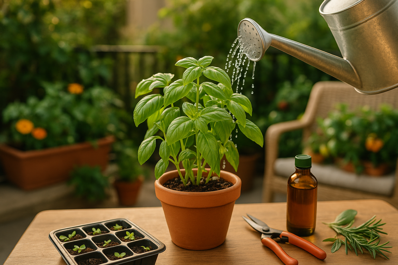 Caring for Potted Basil