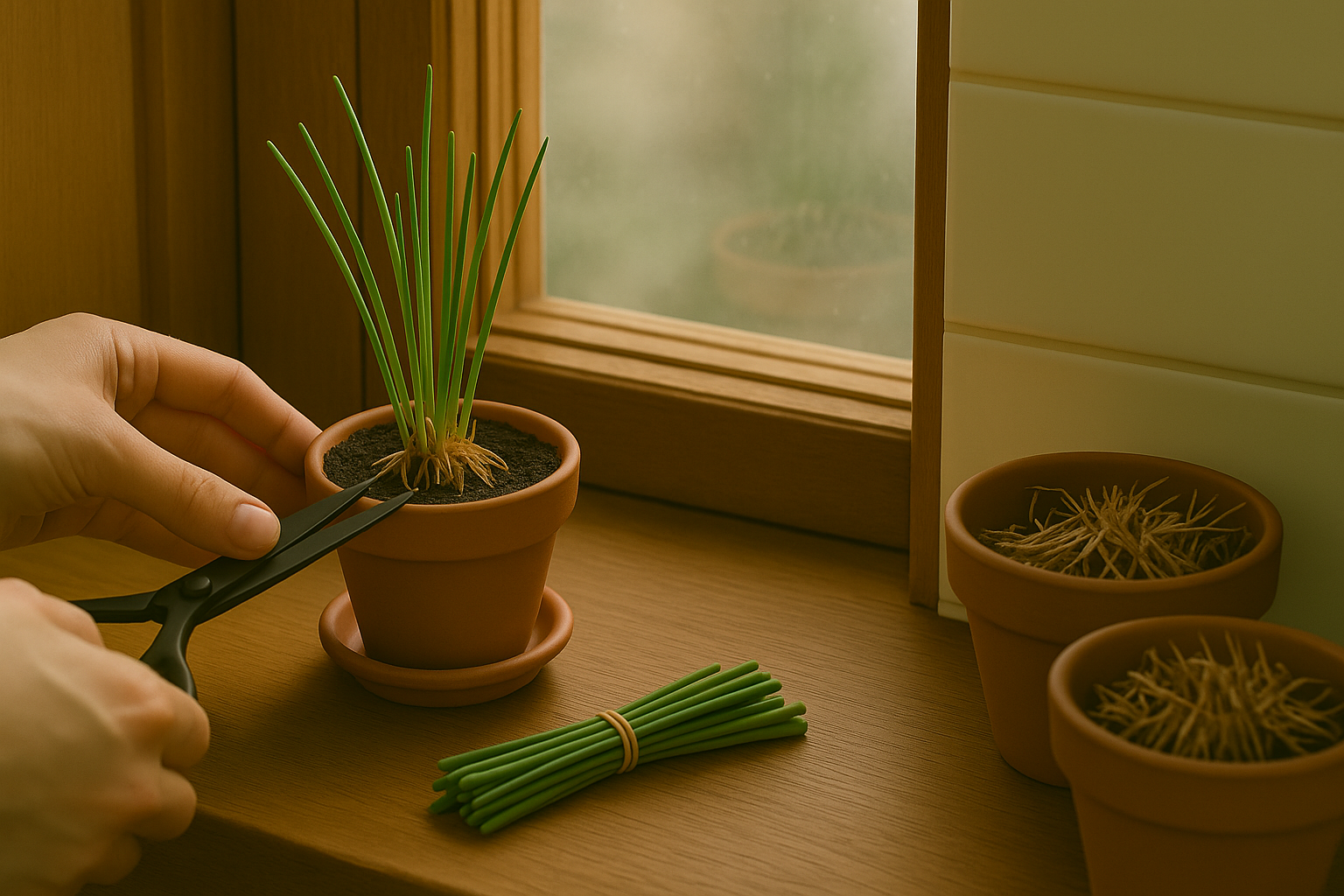 Forcing Chives for Early Harvest
