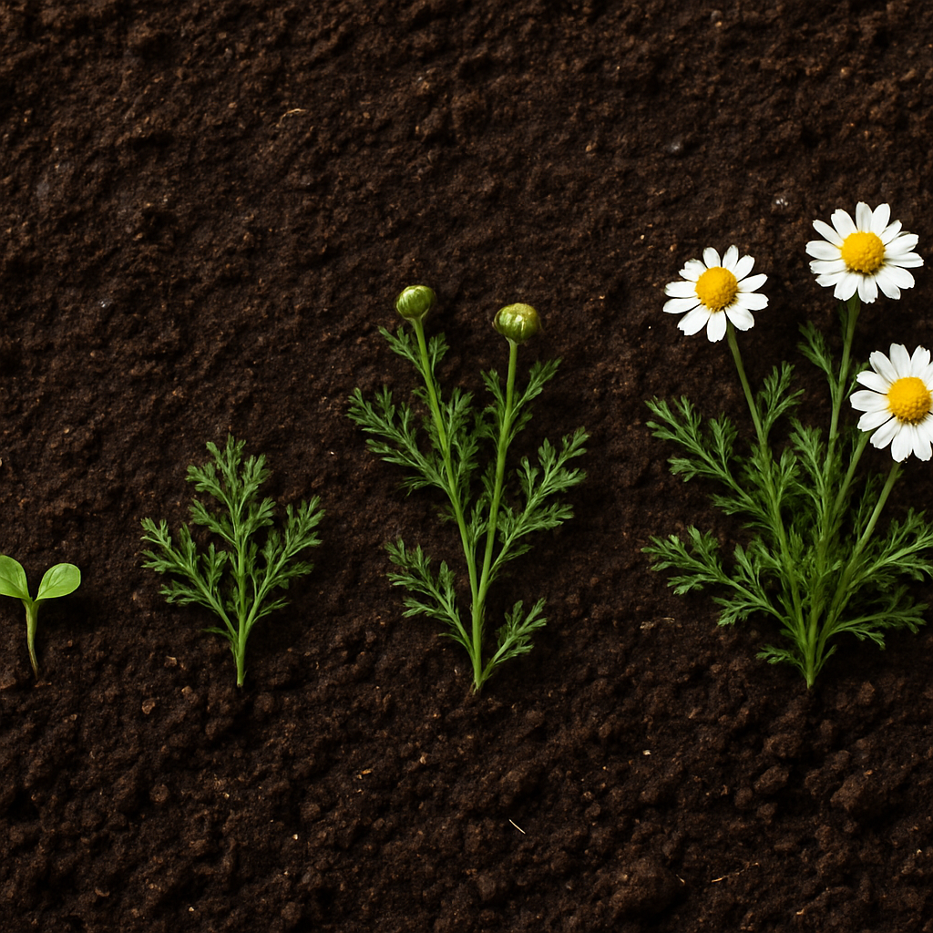 Growth Stages of Chamomile From Seedling to Flowering