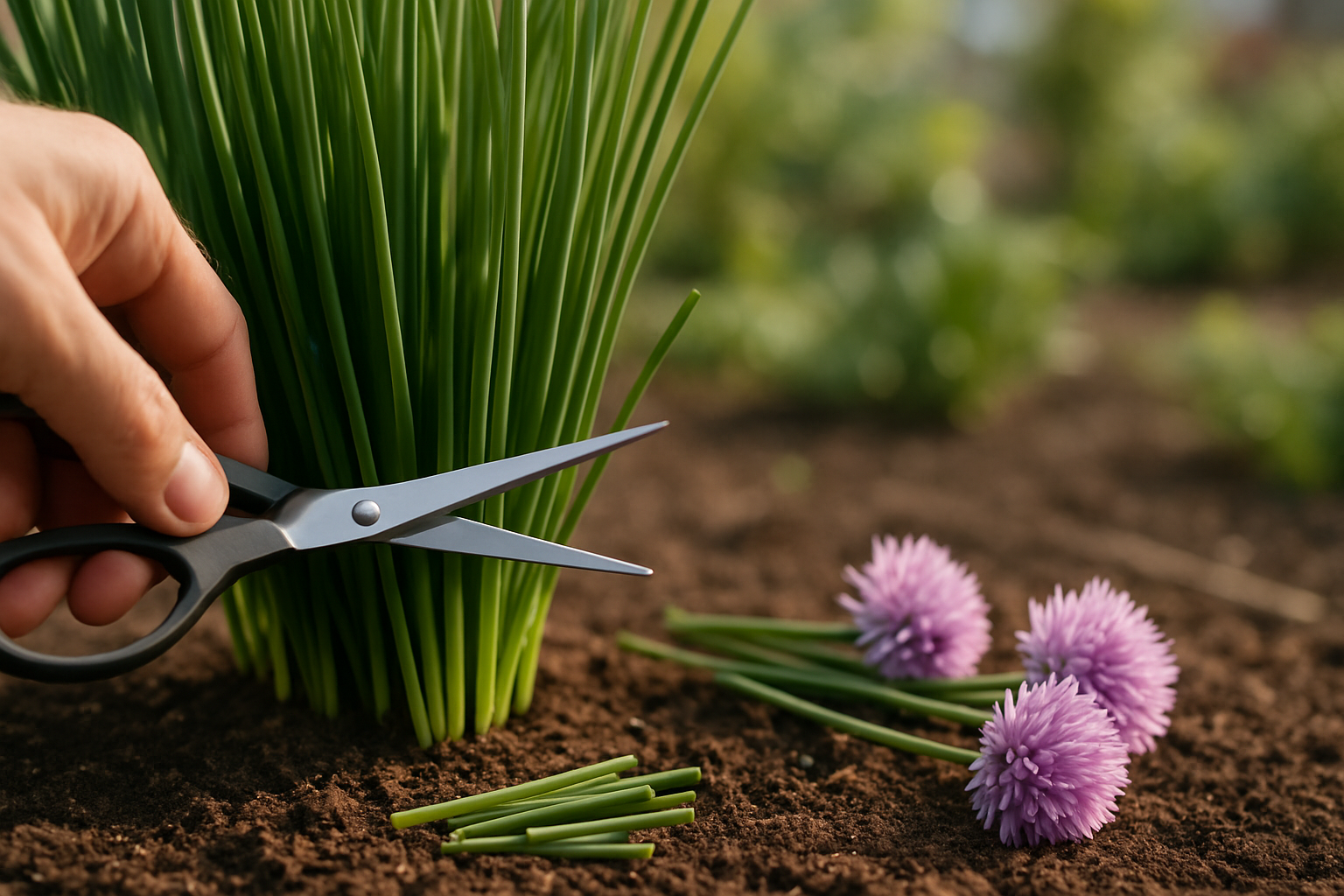 Harvesting Chives and Encouraging Regrowth