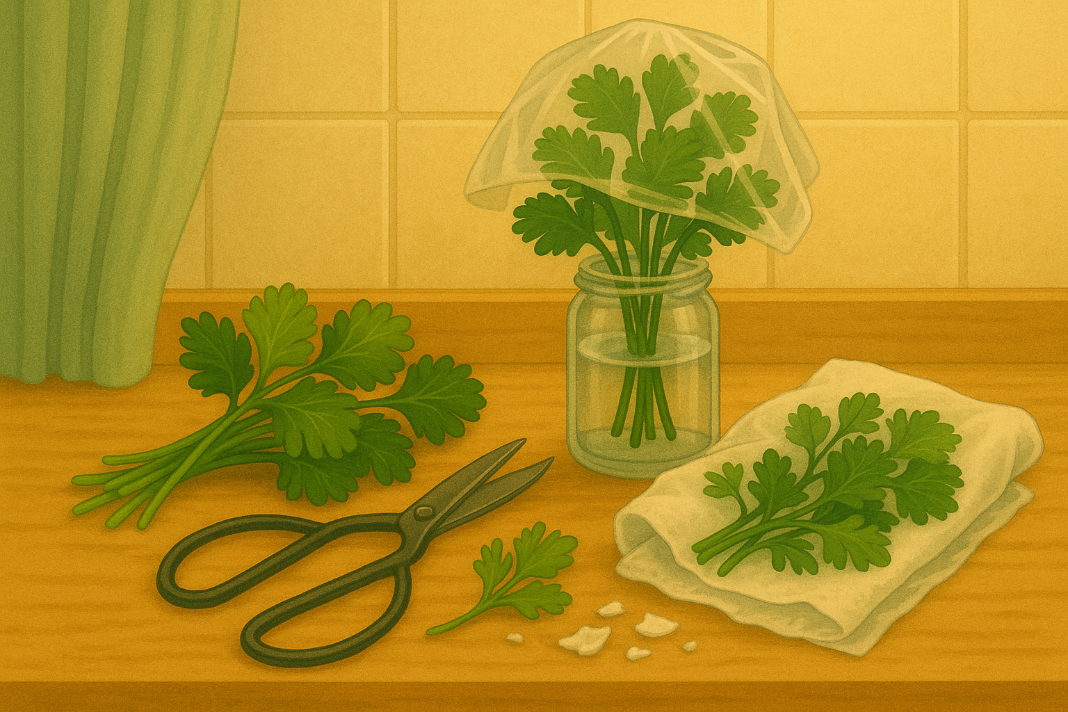 Harvesting Cilantro and Storing It for Freshness