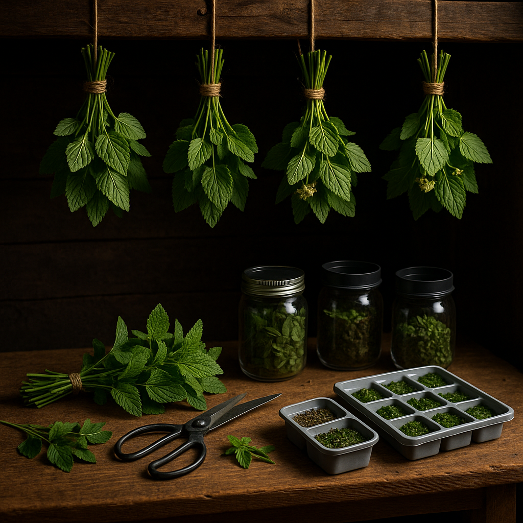 Harvesting Storing Using Lemon Balm in Cold Regions