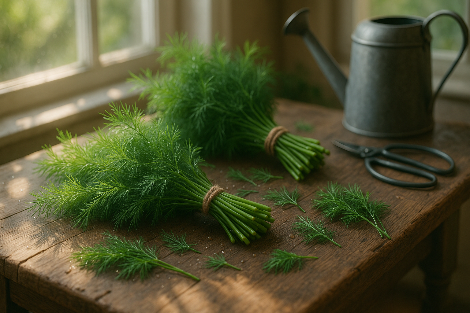 Harvesting and Caring for Dill