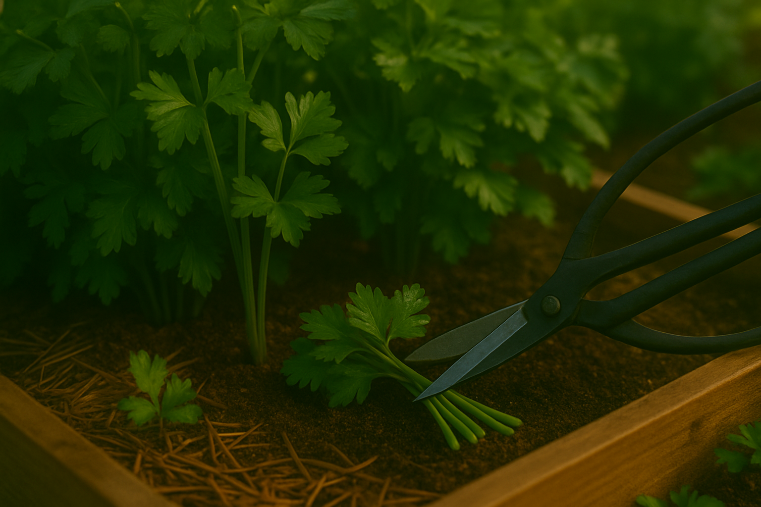 Harvesting and Maintaining Parsley
