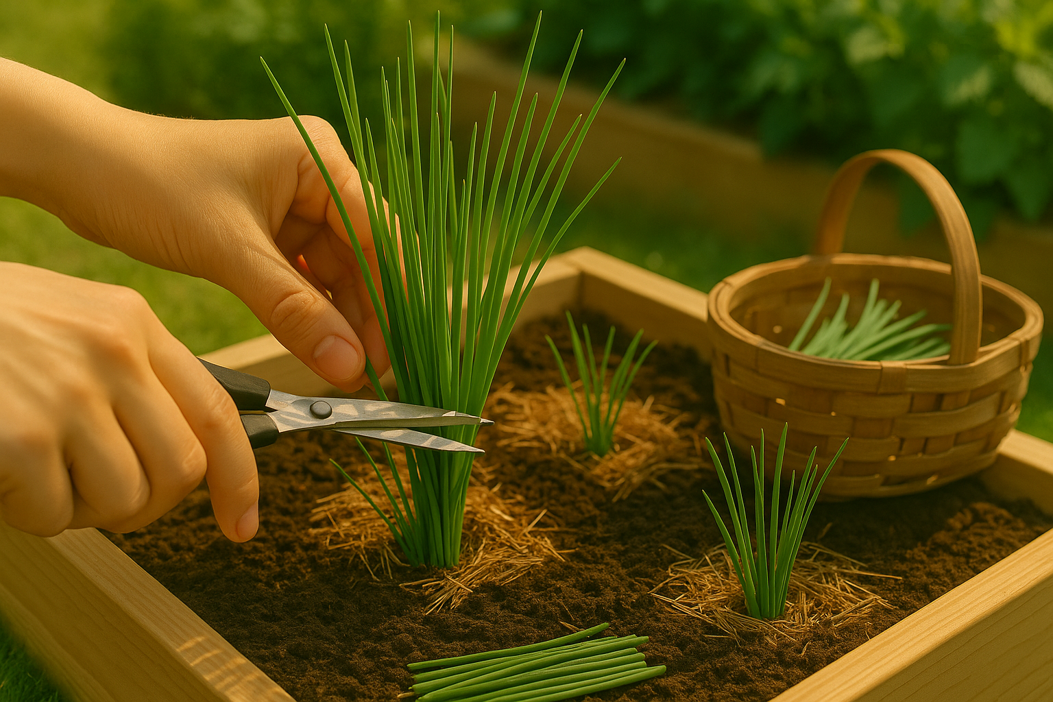 Harvesting and Using Chives from Your Raised Bed