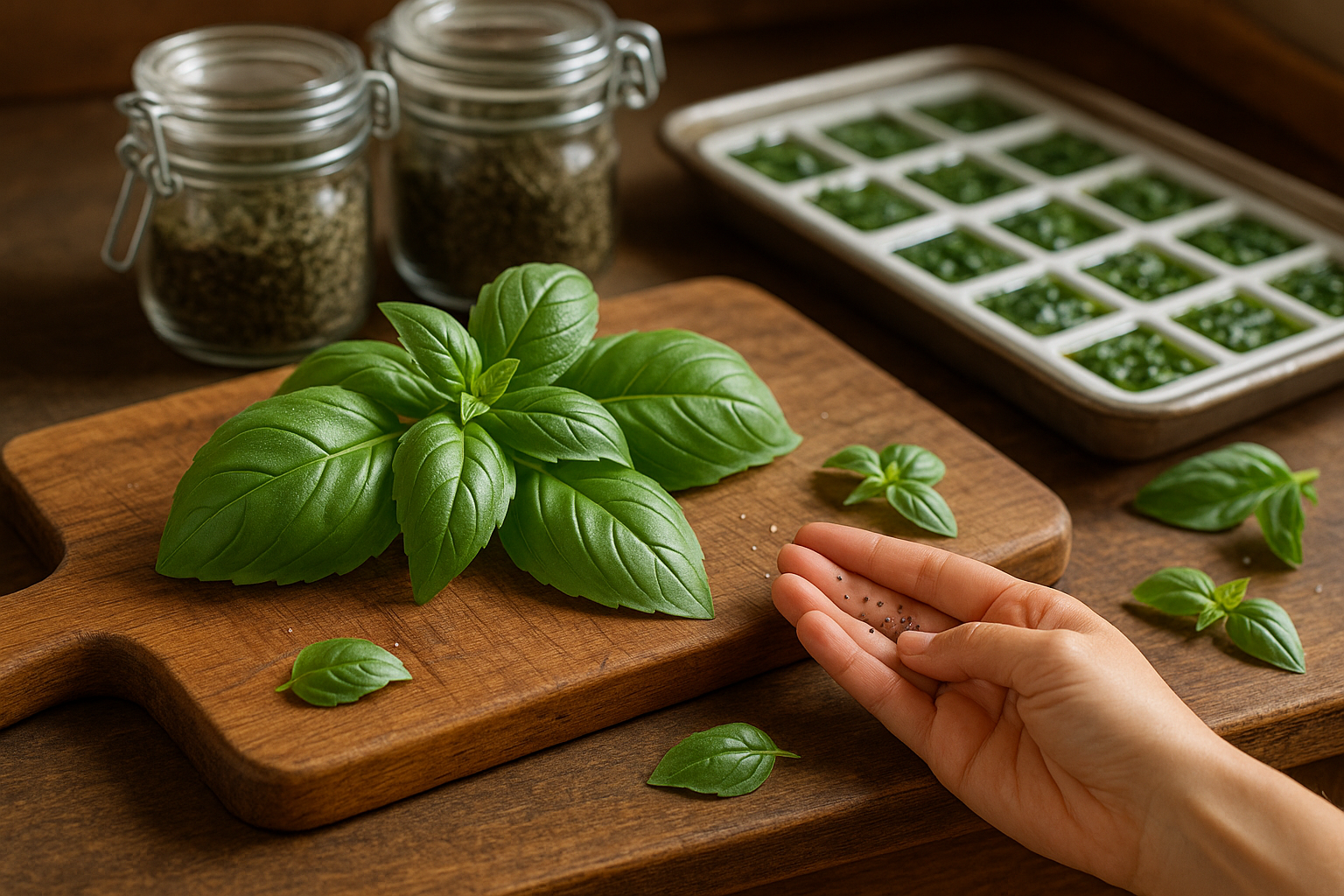 Harvesting and Using Organic Basil