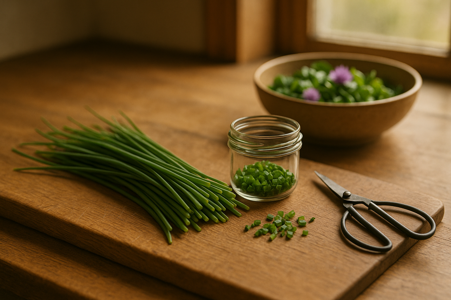 Heading Harvesting and Using Chives Year-Round