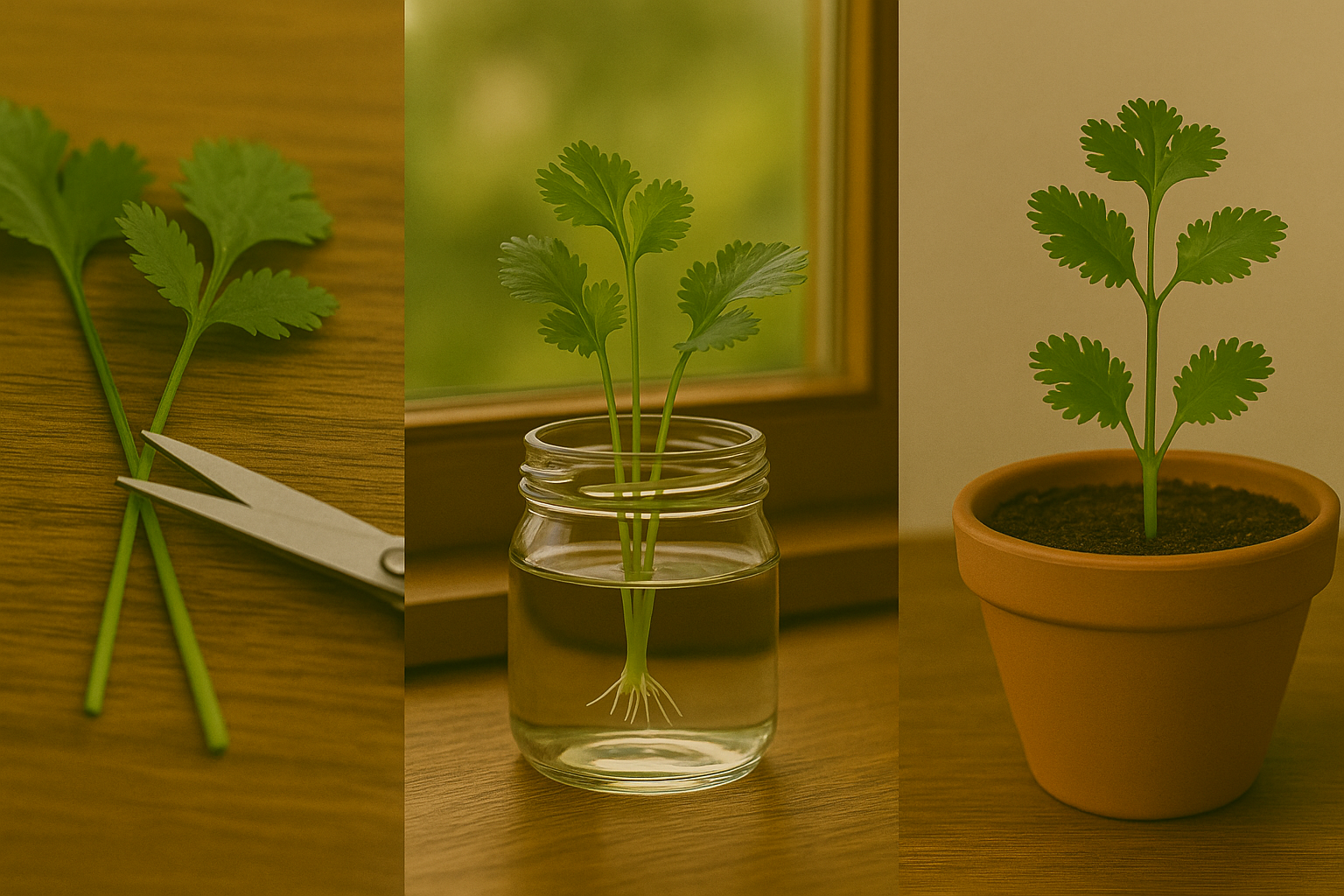 Heading Step-by-Step Guide to Regrowing Cilantro from Grocery Store Cuttings