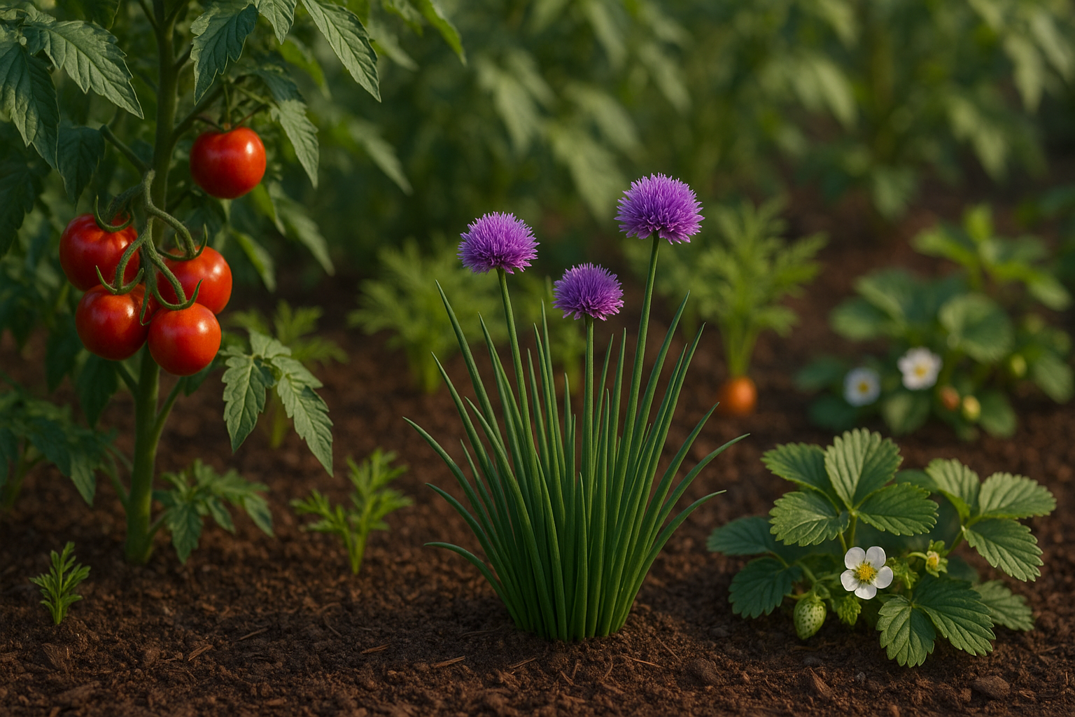 Heading Top Companion Plants to Grow with Chives