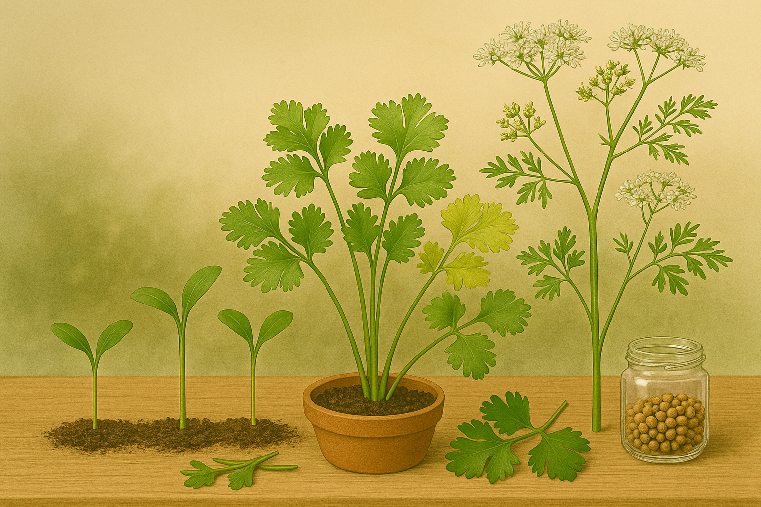 How Cilantro Grows