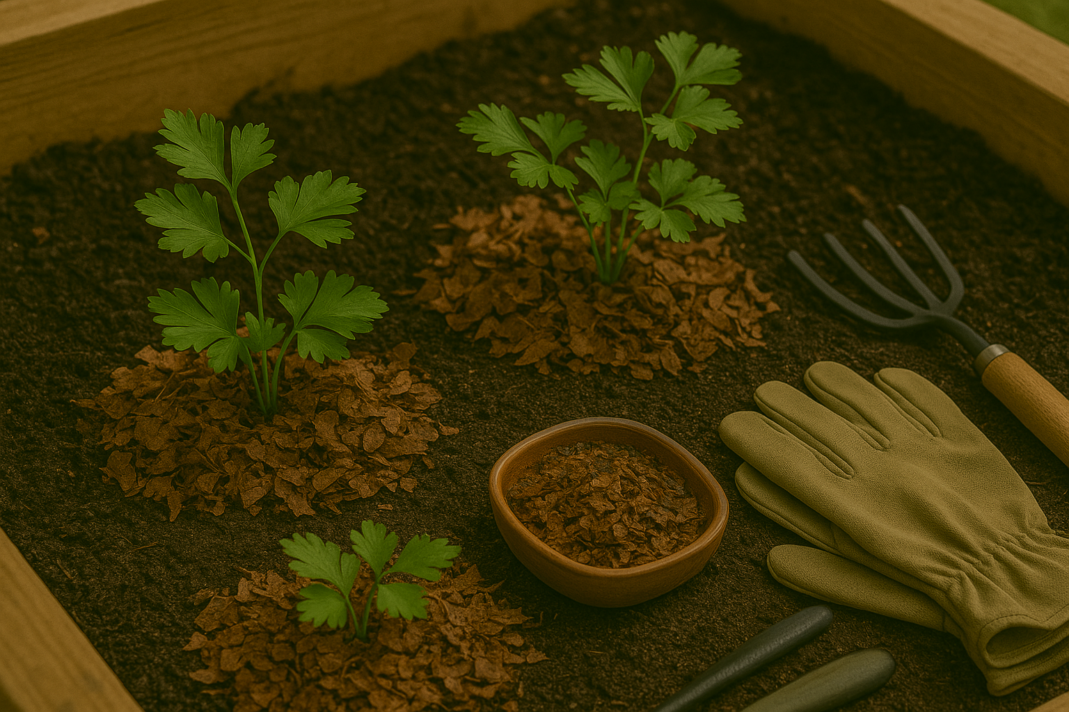 How to Apply Mulch for Healthy Parsley