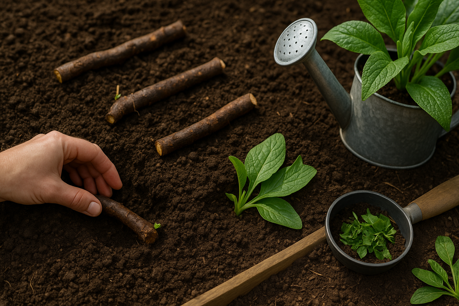 How to Plant Comfrey from Roots