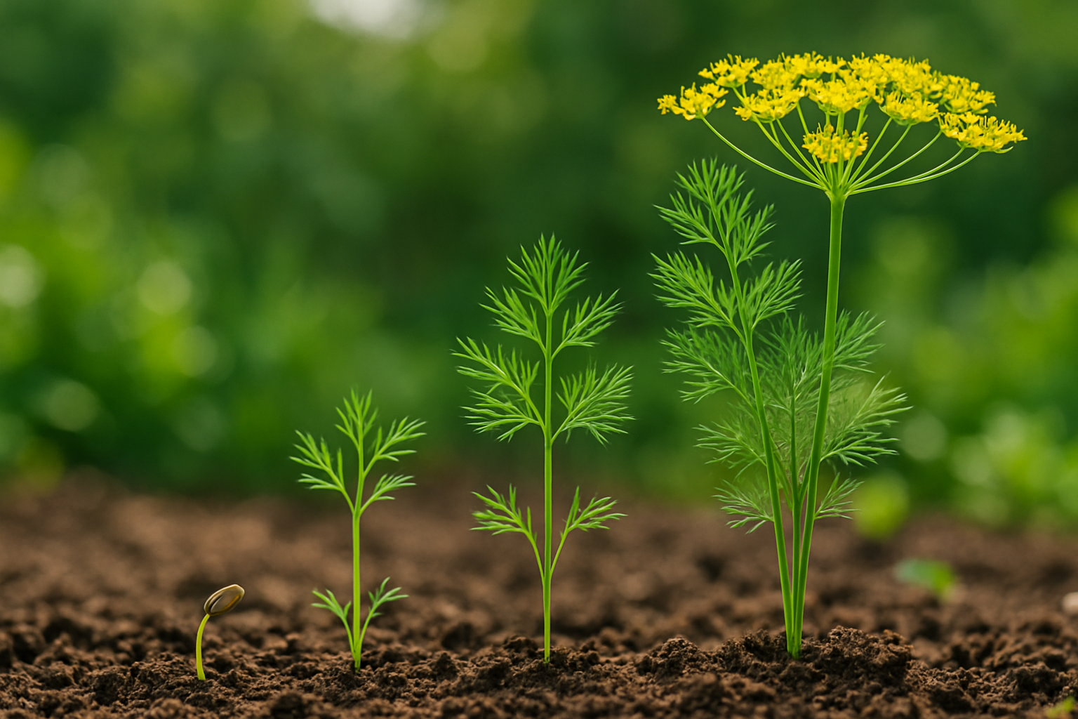 Key Stages of Dill Growth