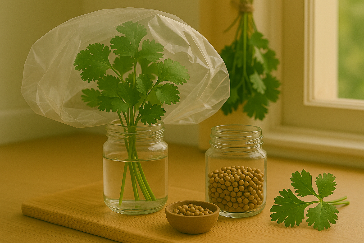 Near the Storing and Preserving Cilantro and Coriander section