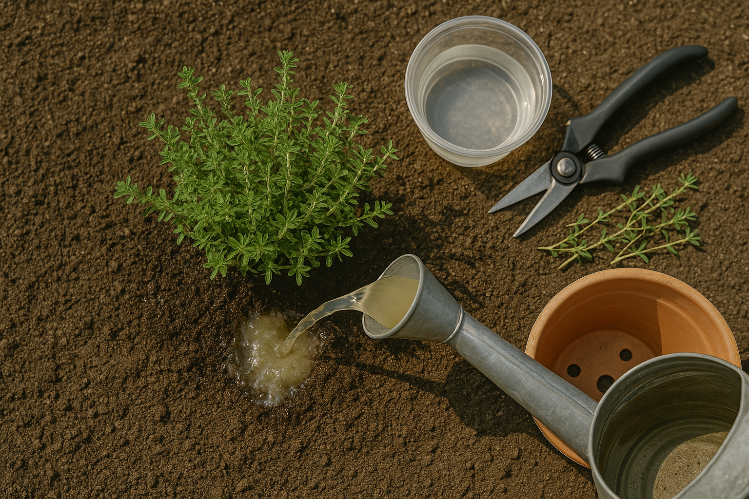 Near the section Proper Fertilization Techniques or Spotting and Fixing Over-Fertilization in Thyme