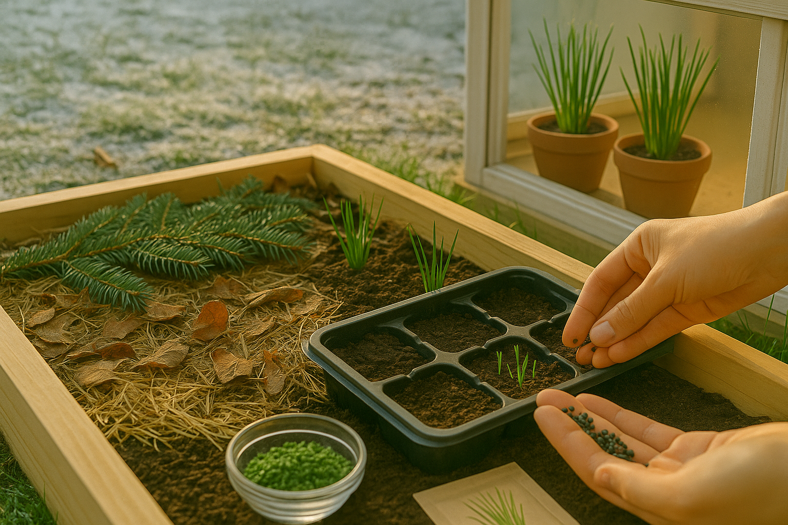 Overwintering Chives