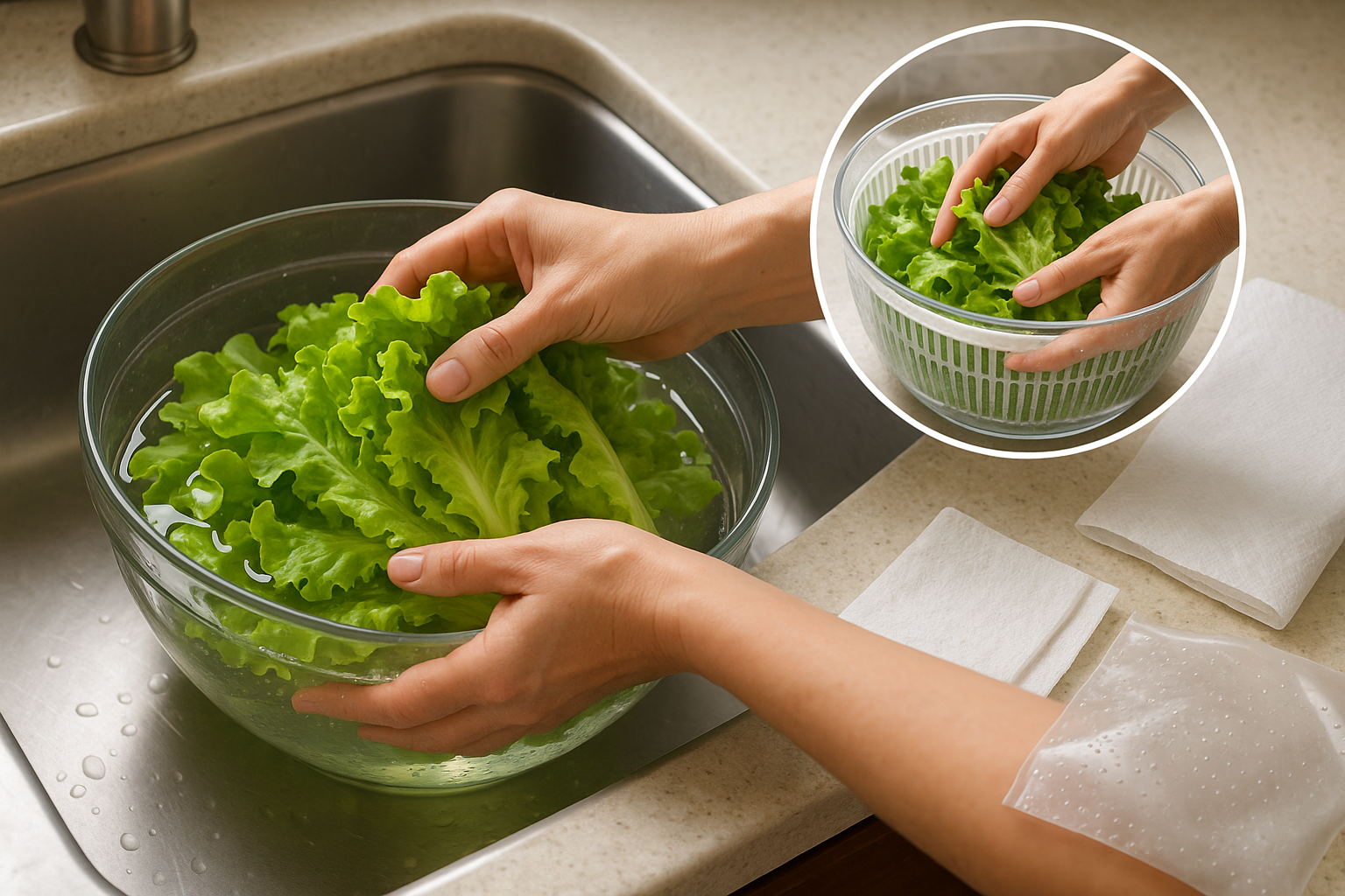 Preparing Freshly Harvested Lettuce for Storage section