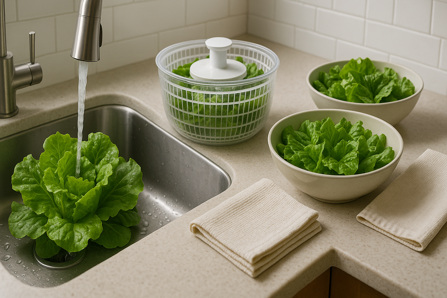 Preparing Lettuce for Cooking
