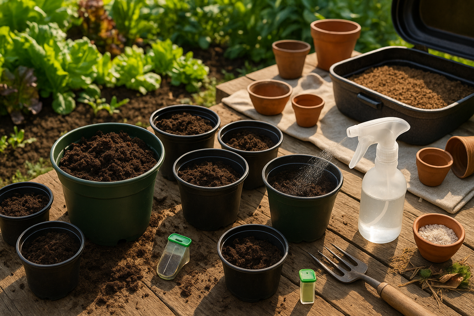 Preparing Soil and Containers Indoors or Outdoors