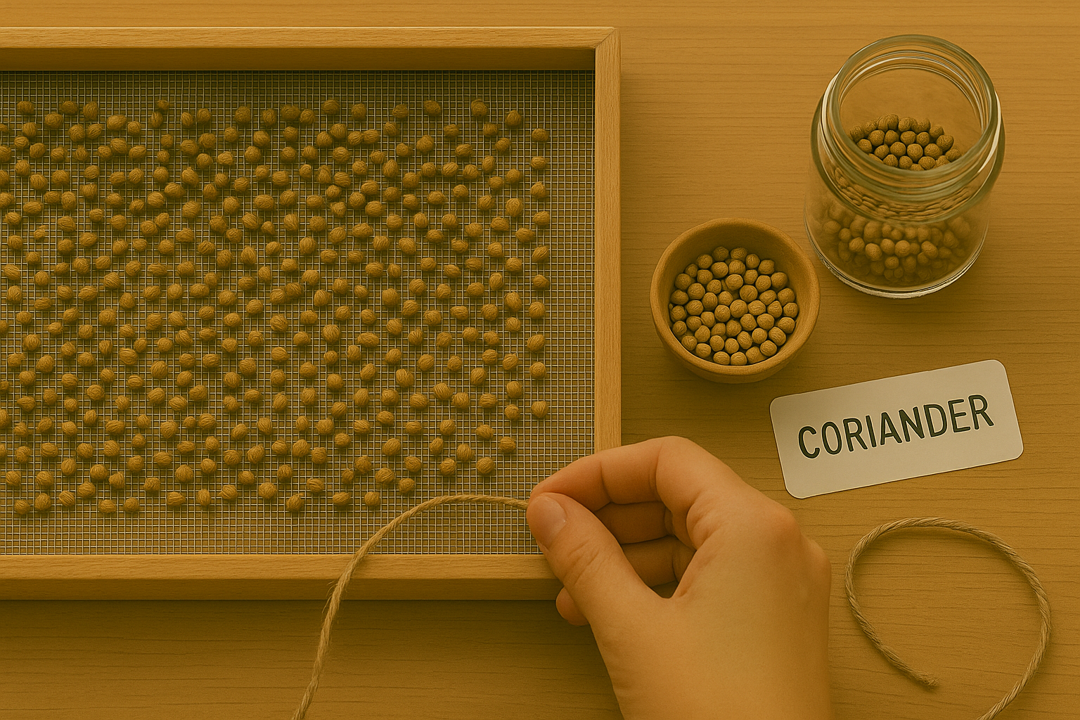 Preparing and Storing Coriander Seeds