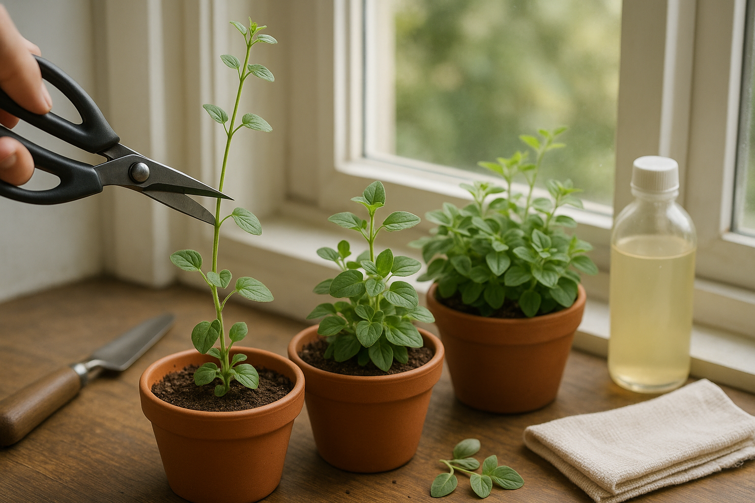 Pruning and Reviving Leggy Oregano