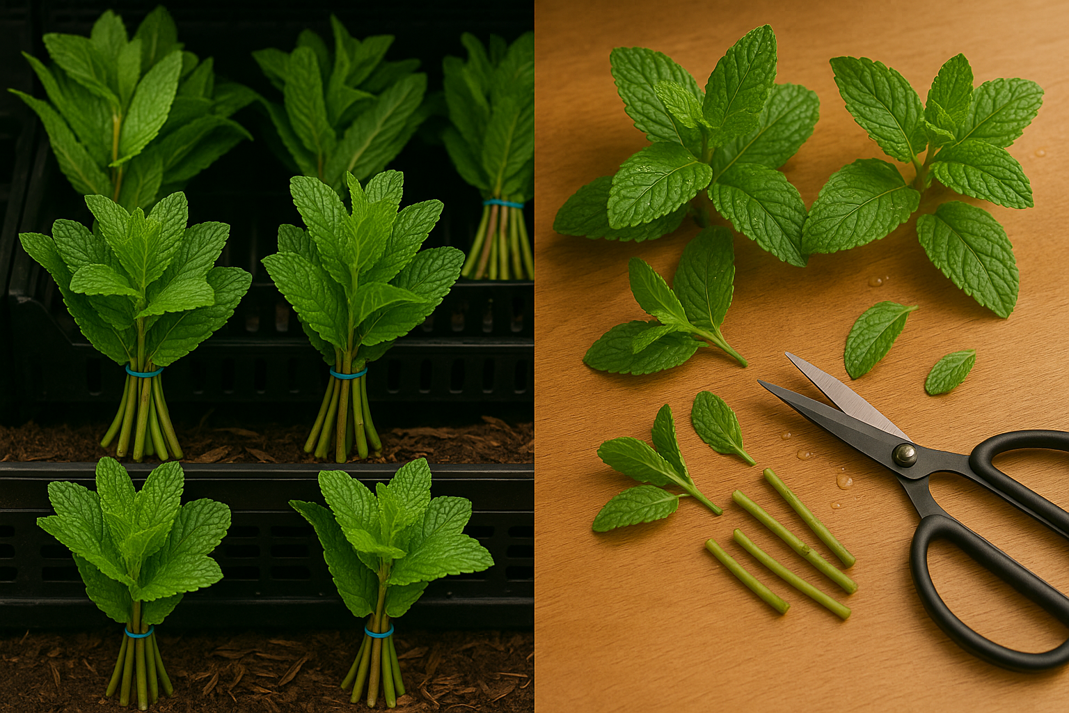 Selecting and Preparing Grocery Store Mint Cuttings