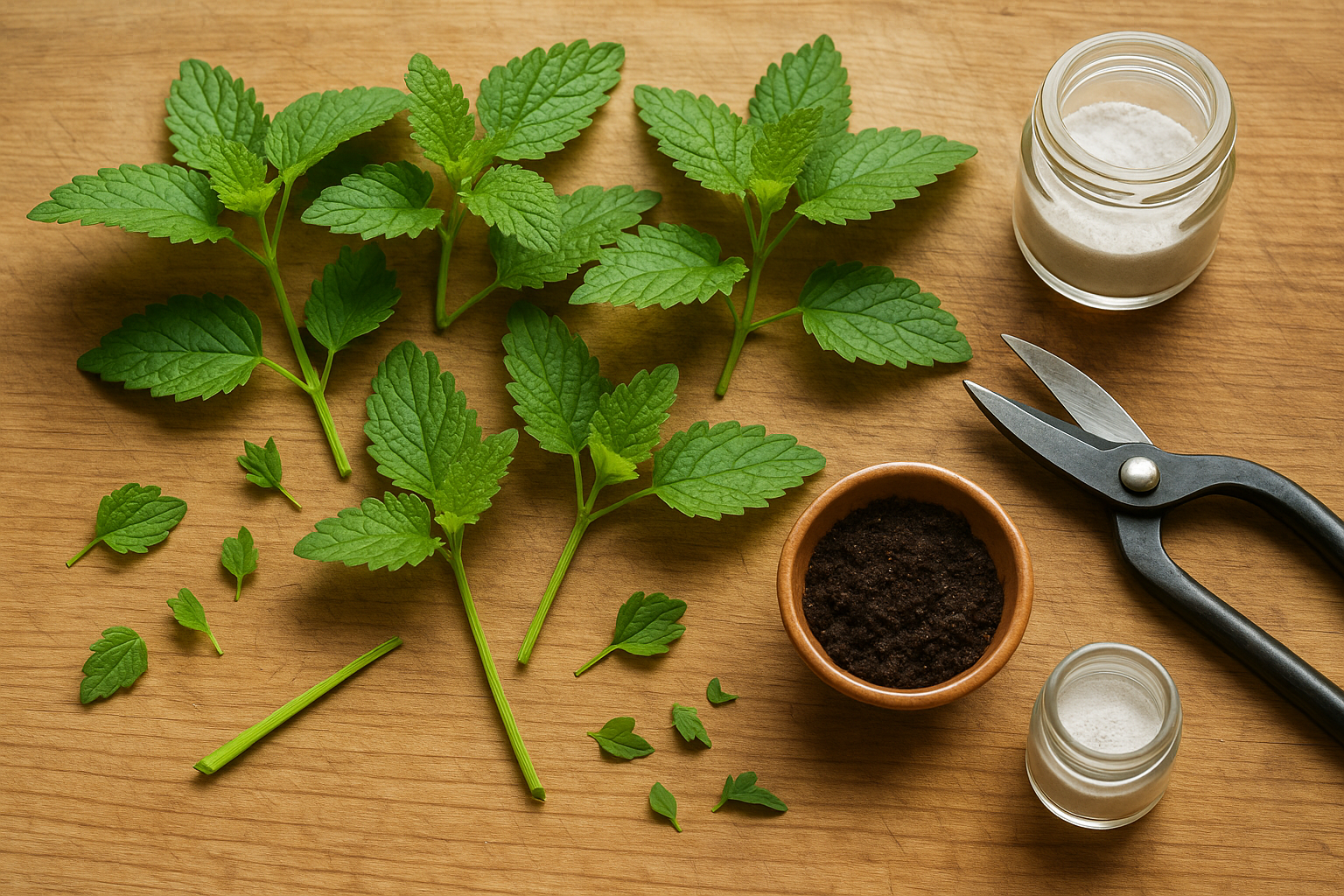 Selecting and Preparing Healthy Lemon Balm Cuttings