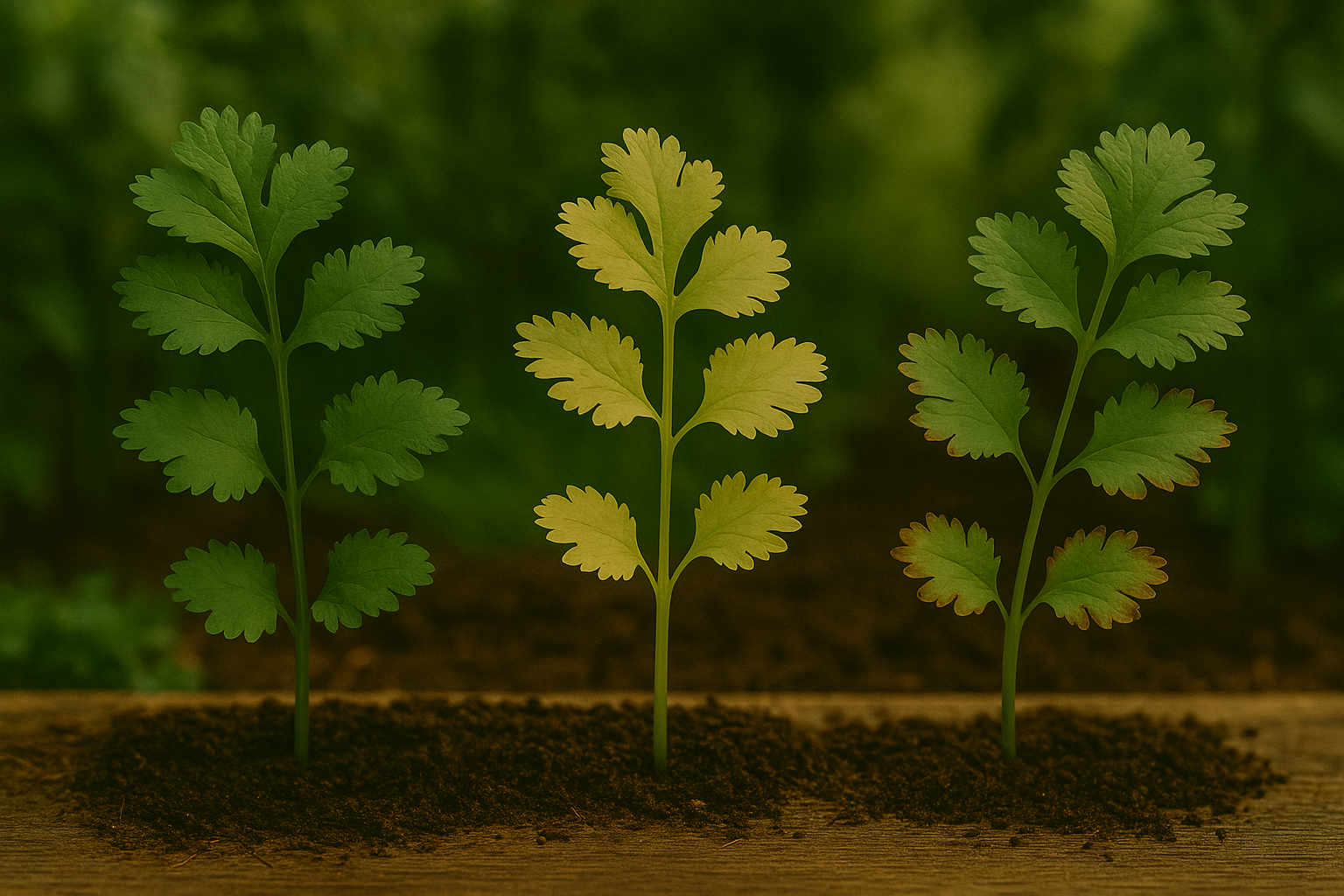 Signs of Nutrient Deficiency in Cilantro