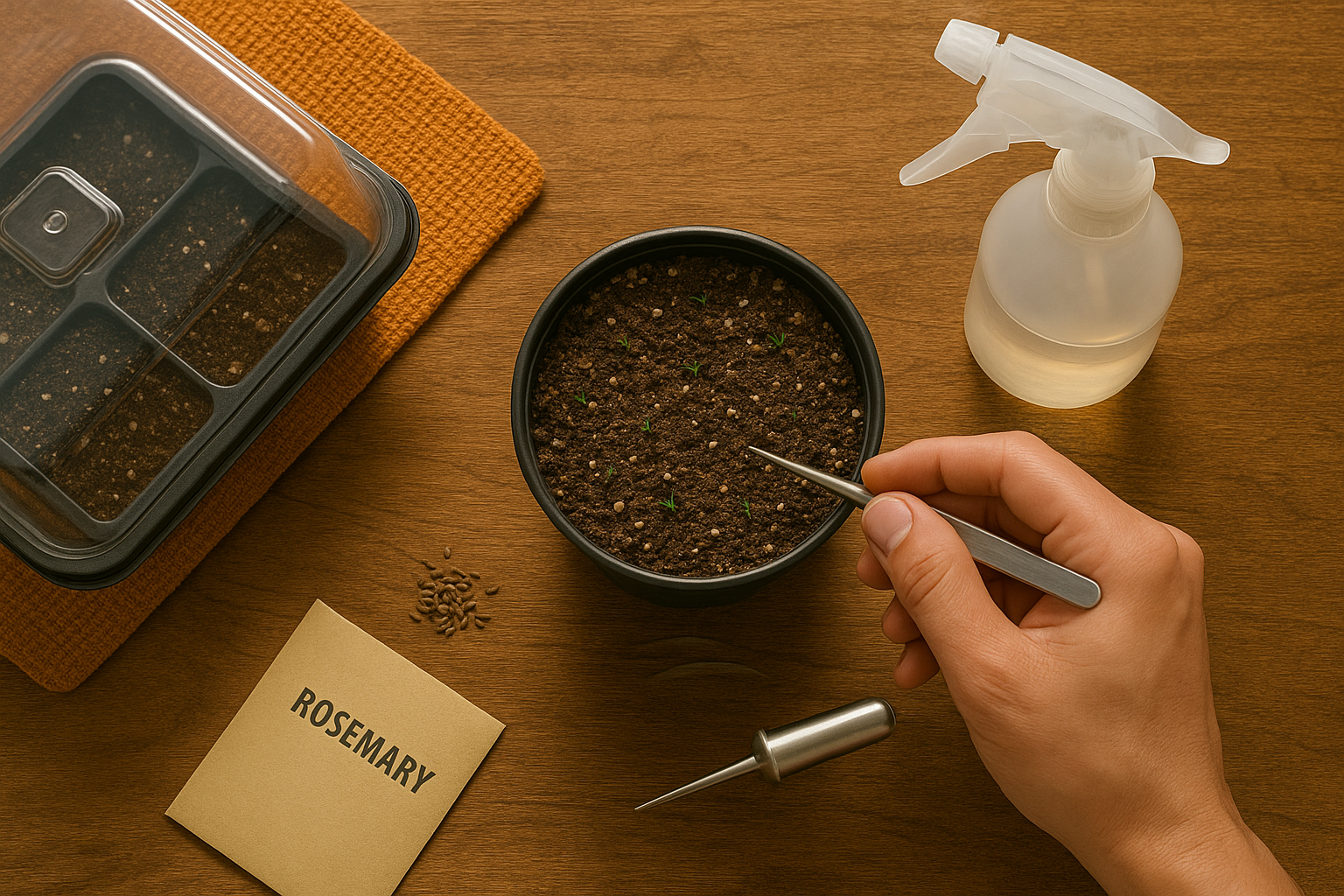 Sowing Rosemary Seeds Step-by-Step