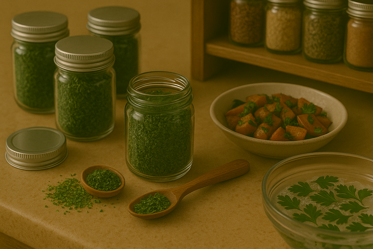 Storing and Using Your Dried Parsley