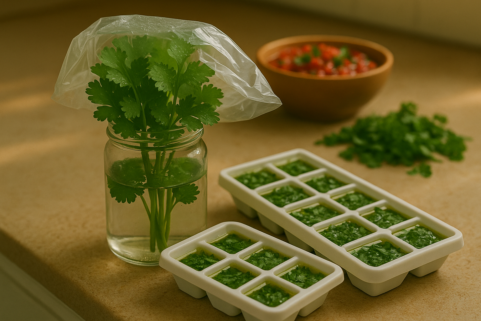 Storing and Using Your Pruned Cilantro