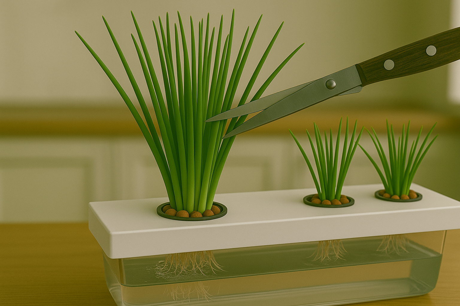 Under Care and Harvesting Your Hydroponic Chives