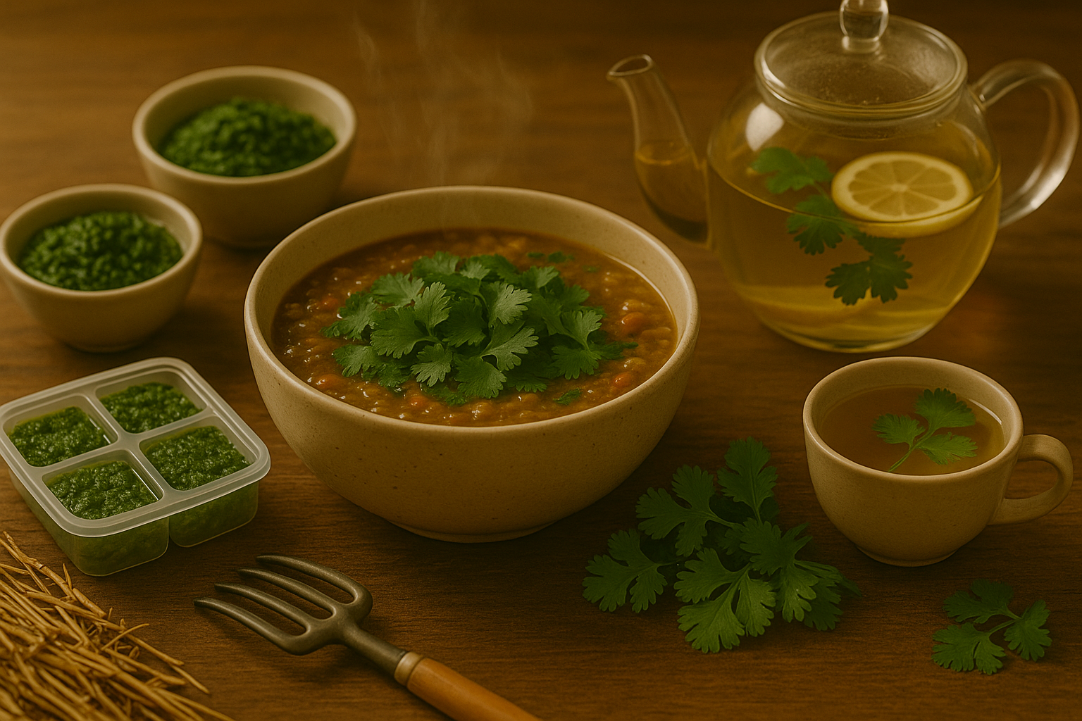 Under Creative Uses for Homegrown Cilantro All Winter Long