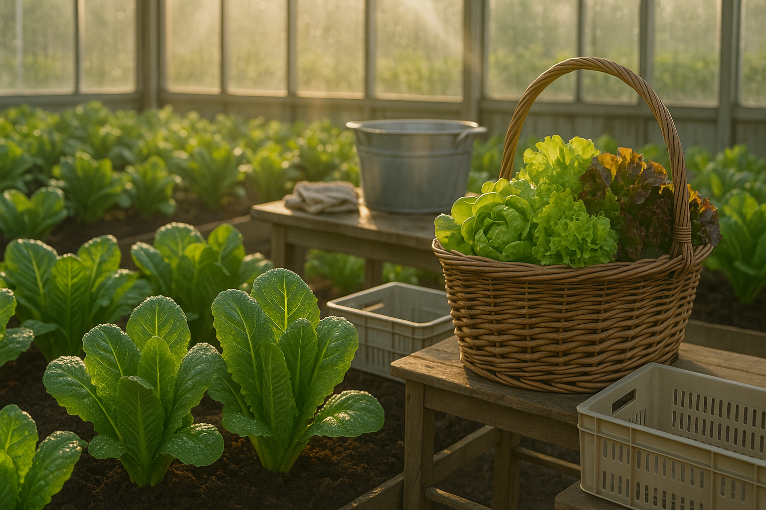 Under Harvesting Lettuce for Peak Freshness