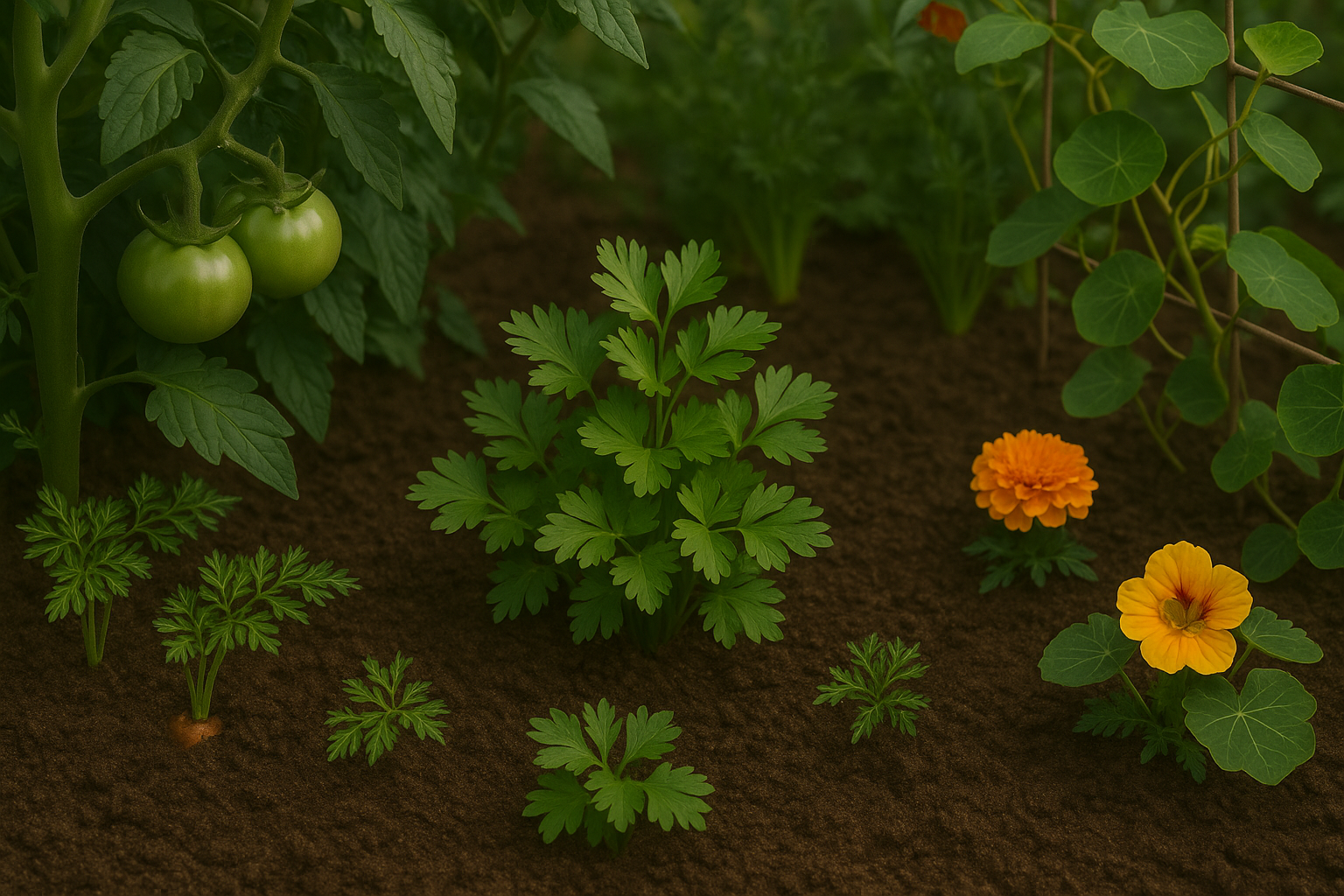 Under Parsleys Vegetable and Flower Companions