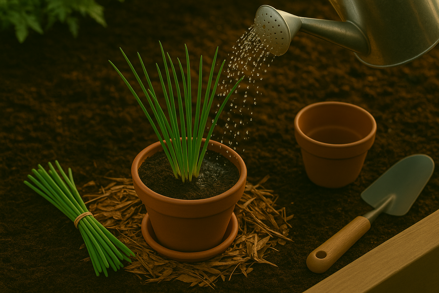 Under Tips for Watering Chives Effectively