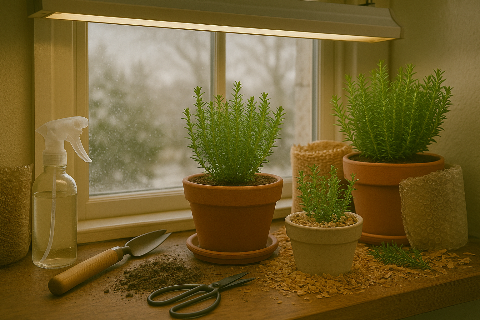 Under the heading Bringing Thyme Indoors for the Winter