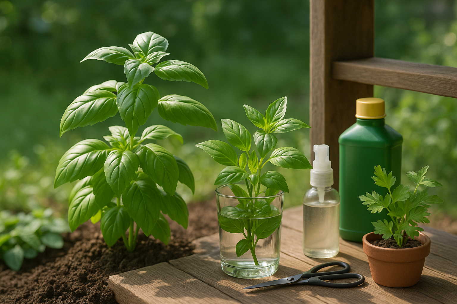 Under the heading Caring for Basil After Pruning