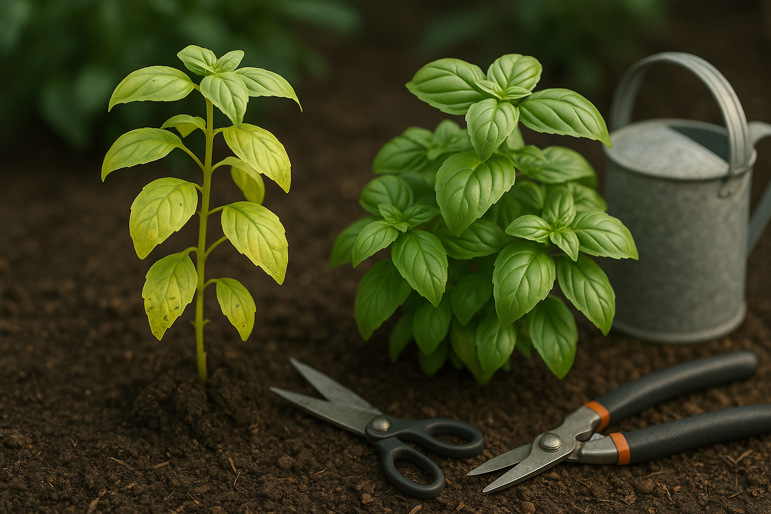 Under the heading Common Problems When Growing Basil in Shade and Solutions