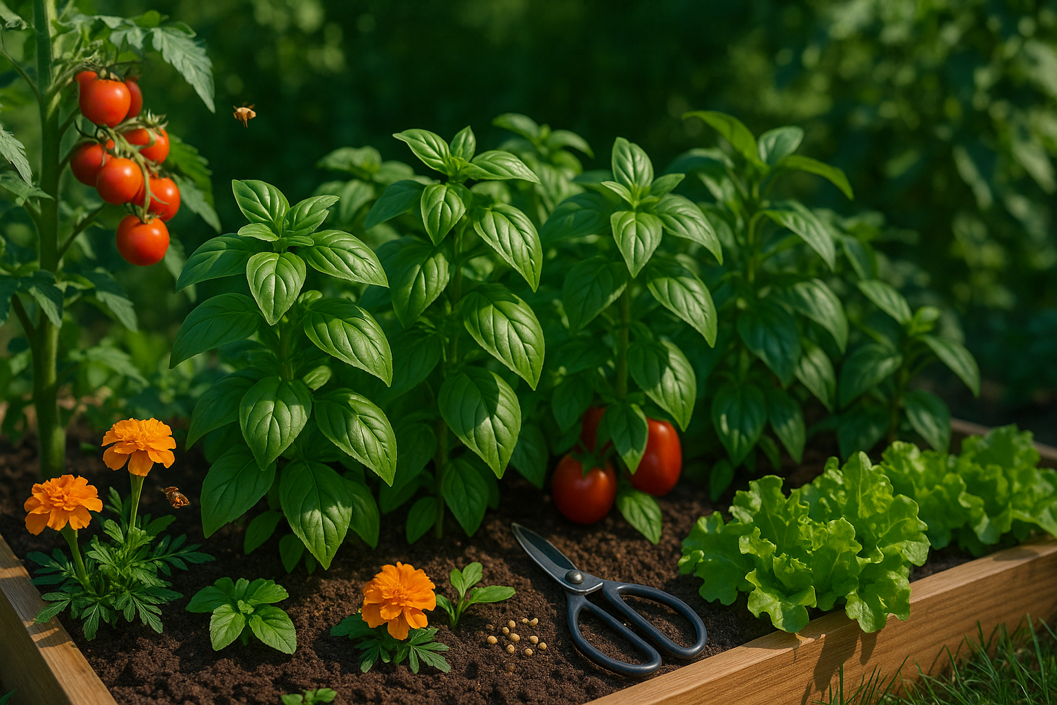 Under the heading Companion Planting with Basil