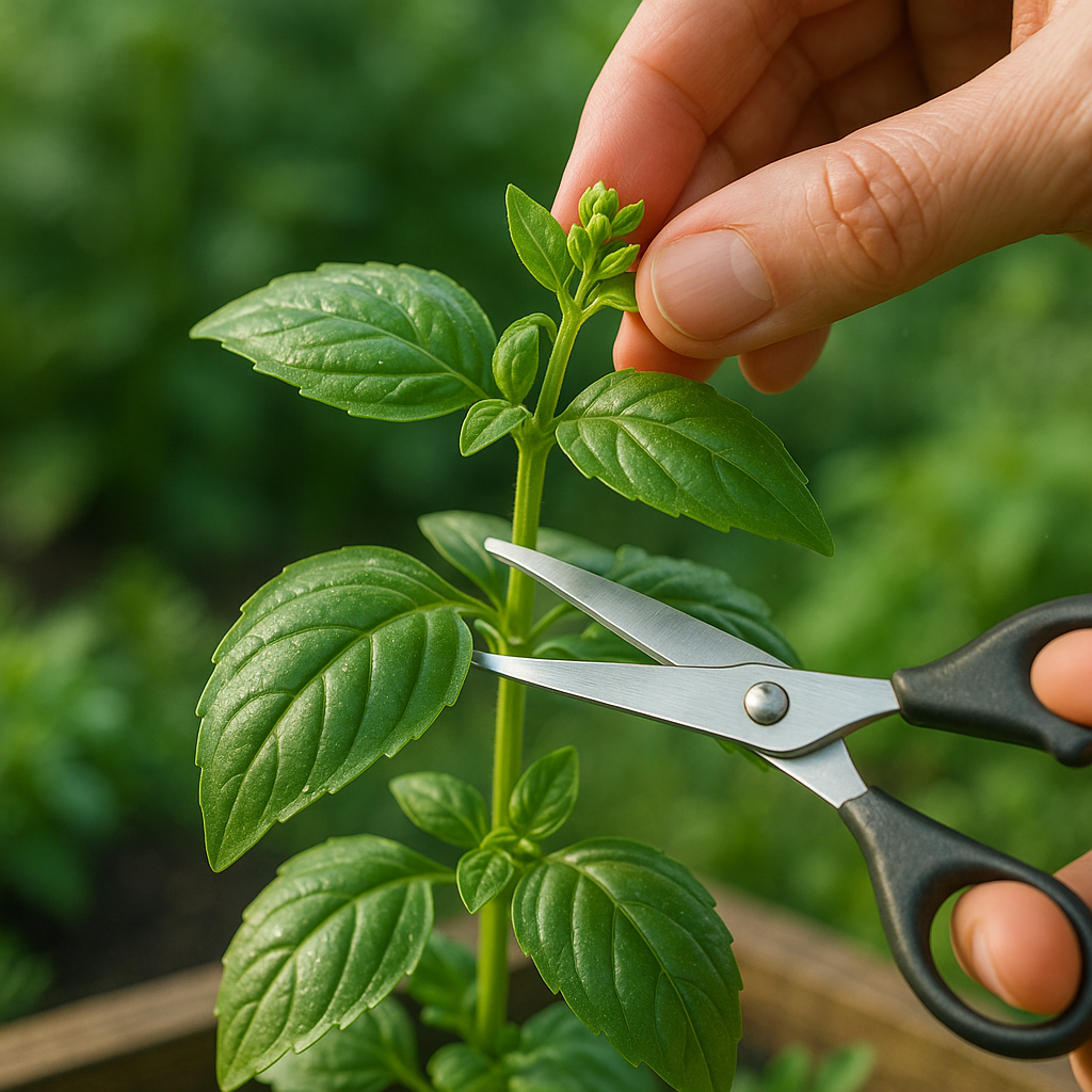 Under the heading How to Prune Basil for Maximum Growth