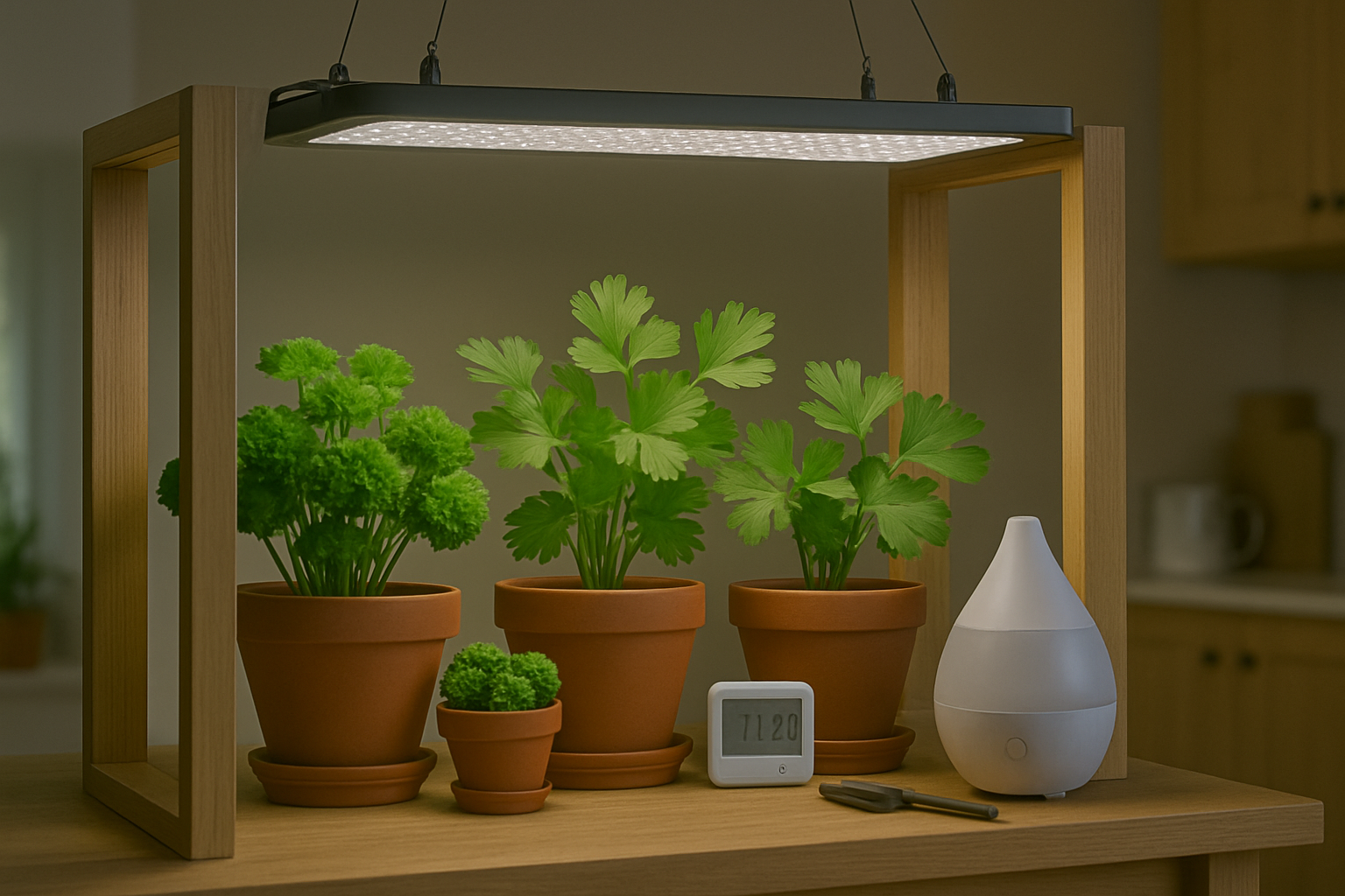 Under the heading Setting Up Your Indoor Parsley Grow Station
