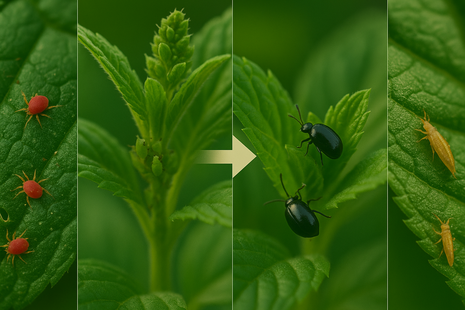 Under the heading The Most Common Mint Pests How to Identify Them