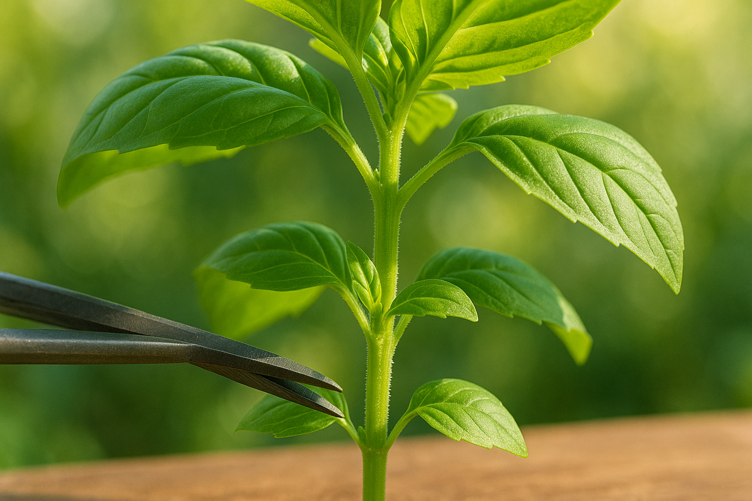 Under the heading Why Pruning Basil Promotes Bushier Growth