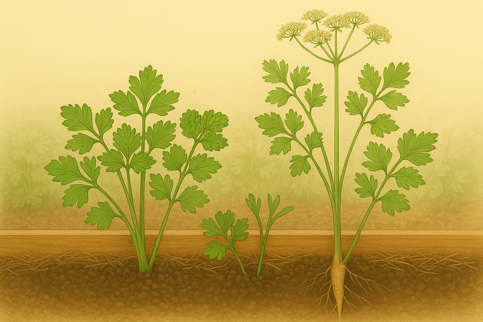 Understanding Parsley Growth section