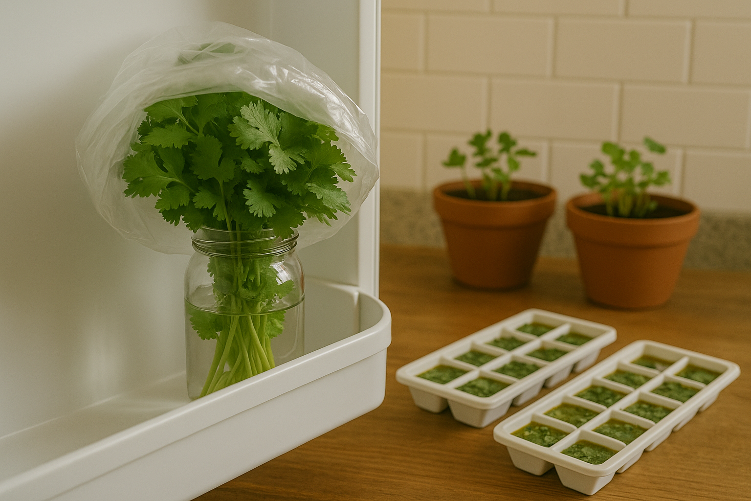Using and Storing Indoor-Grown Cilantro section