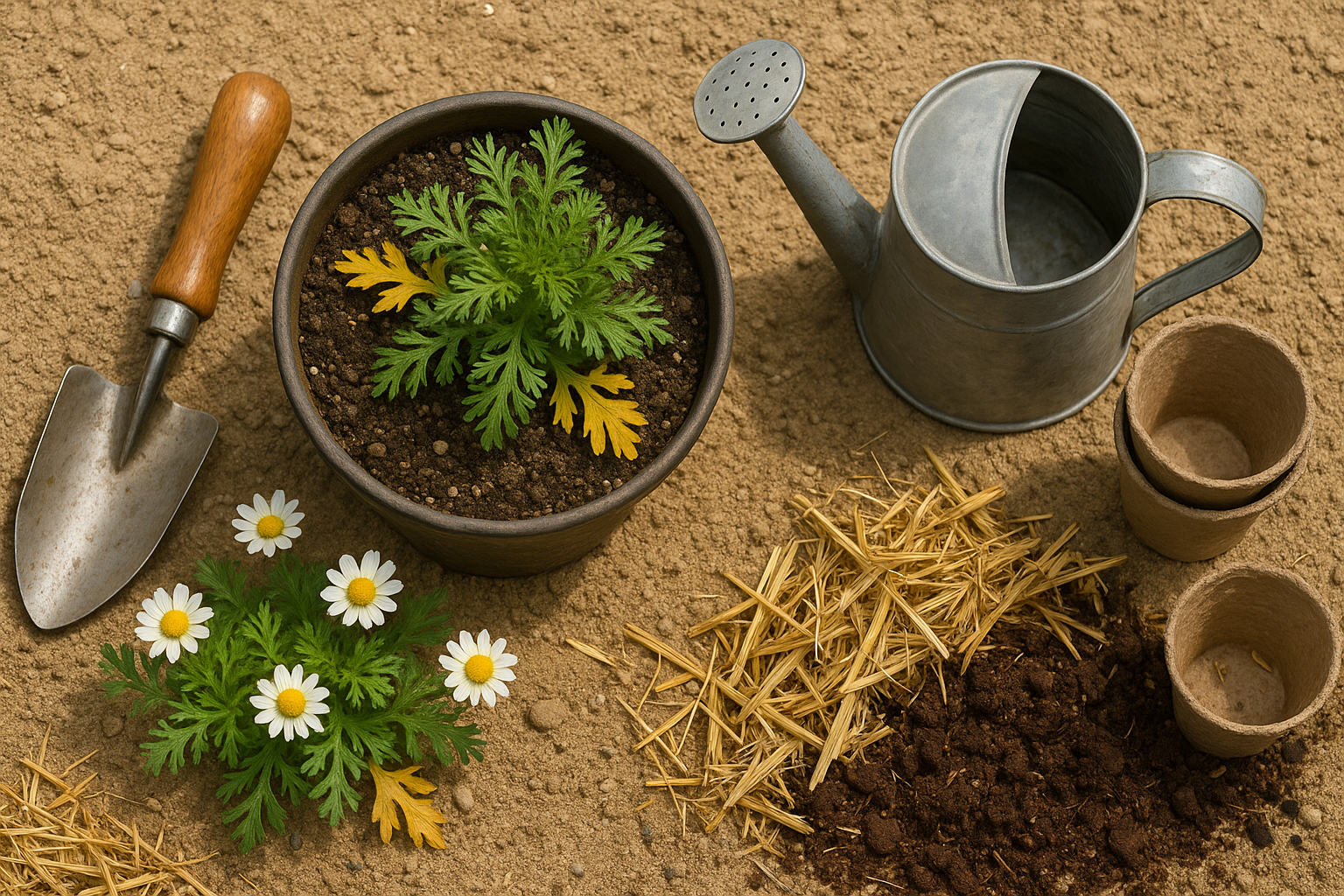 Water and Soil Management for Healthy Chamomile