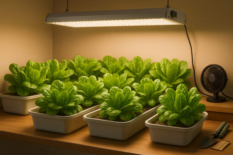 Growing Lettuce Under Led Grow Lights Full Setup Guide