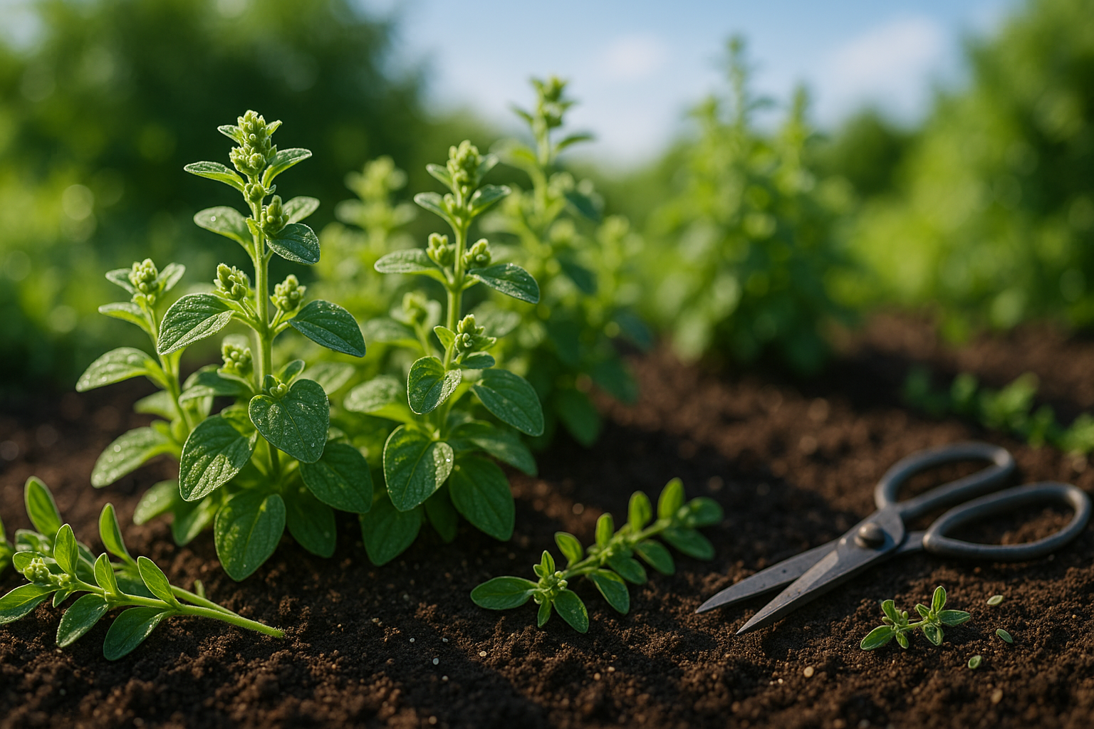 Growing Harvesting Marjoram for Drying