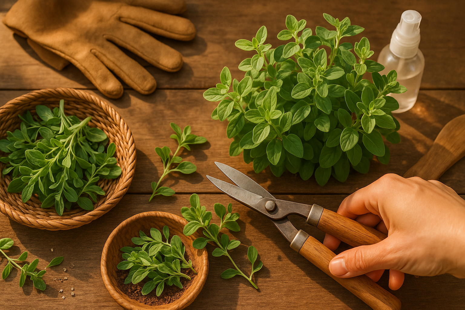 Pruning Marjoram for Health and Flavor
